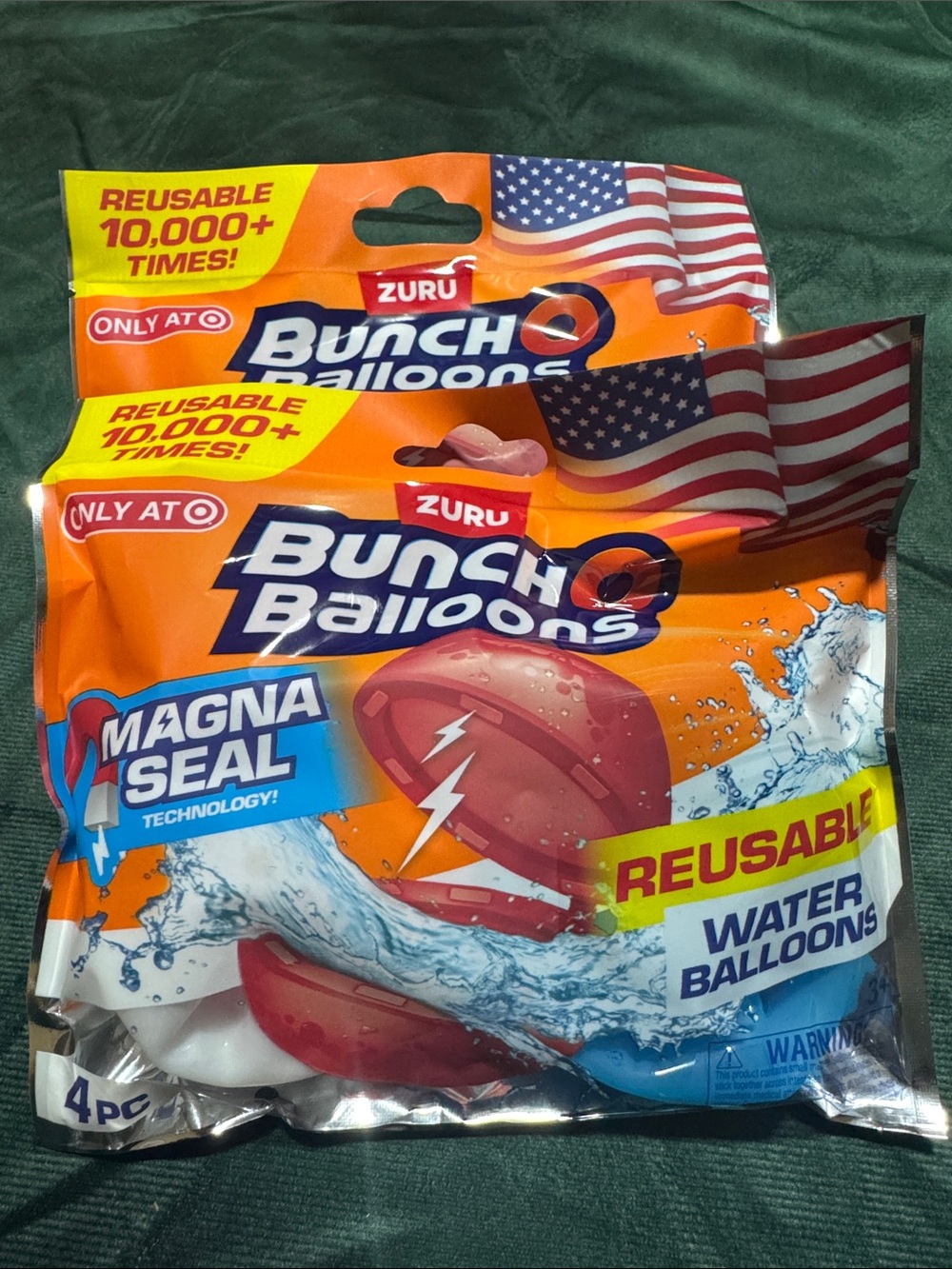 Zuru Bunch O Balloons Reusable Water Balloons - Orange Packaging 3 bags off 4 pi